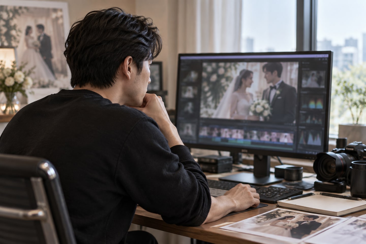 촬영한 영상의 흐름을 편집하는 작업