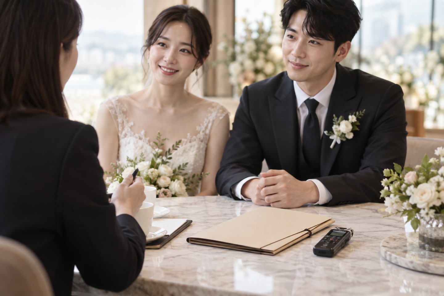 확인한 원고와 취재 자료를 정리한 모습