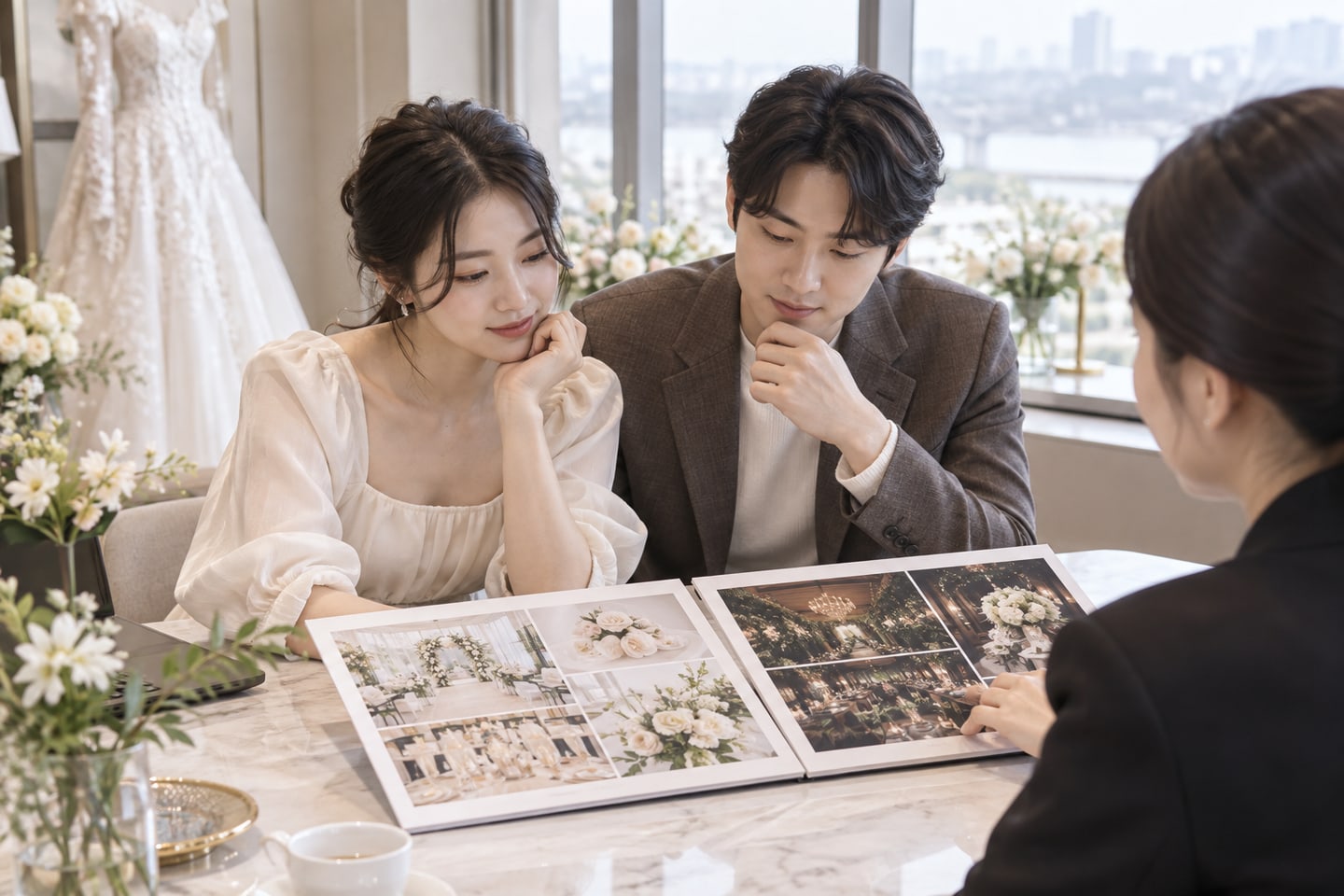 최종 선택 전에 두 제안을 비교하는 장면