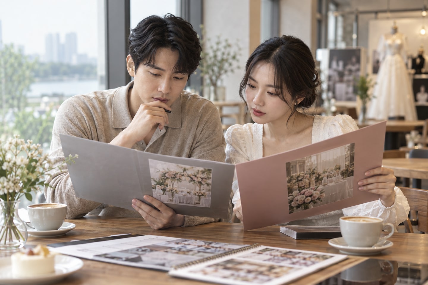 두 업체의 제안 자료를 비교하는 시간