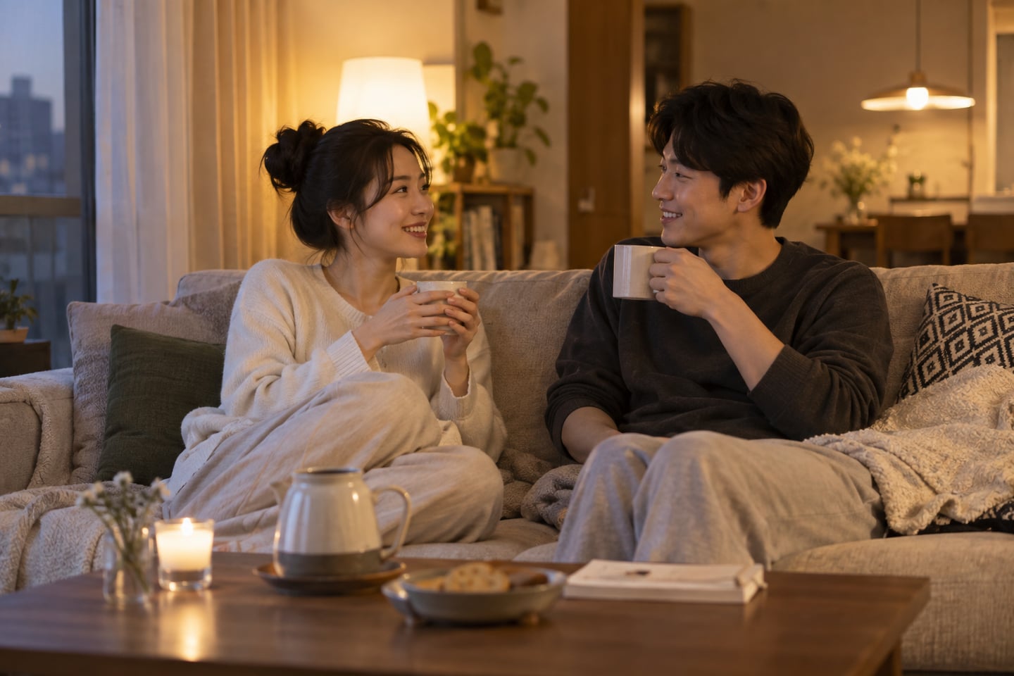 개인 시간 뒤 함께 보내는 시간을 이어 가는 장면