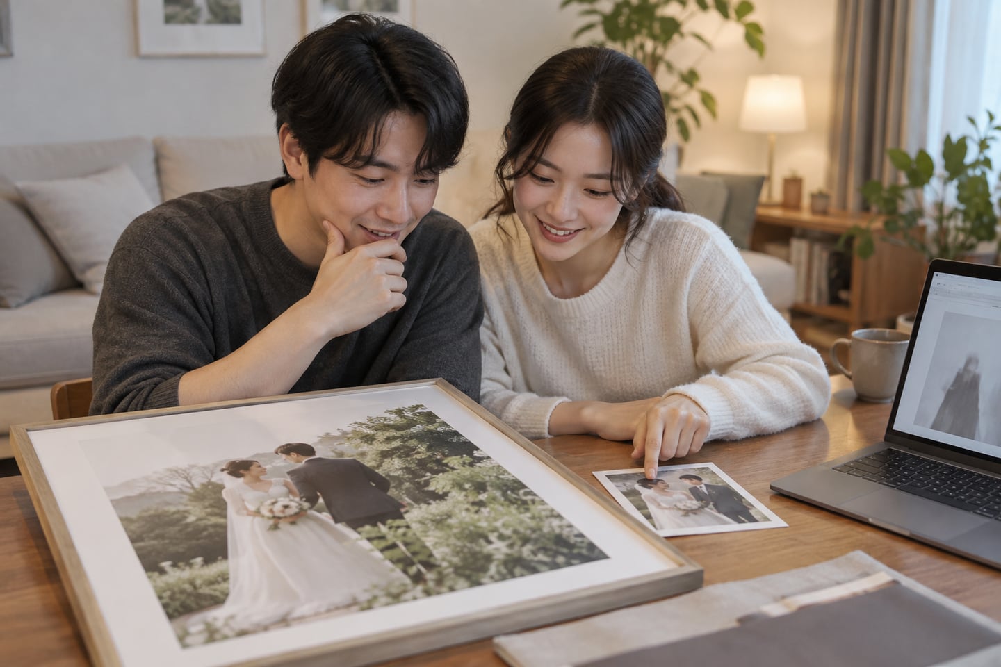인화 크기와 잘리는 부분을 확인하기 위한 시안 비교 예시