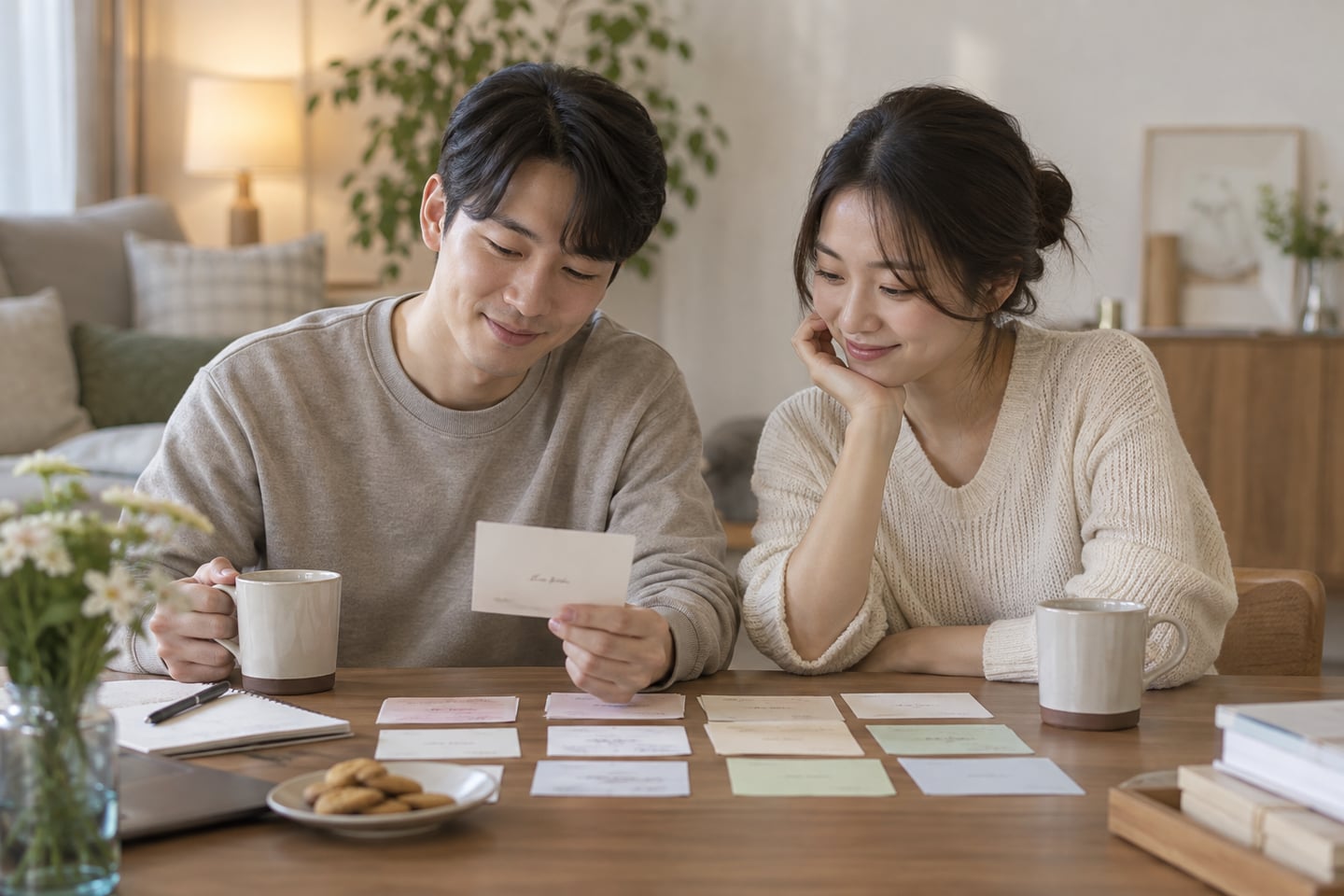 남은 일과 완료한 일을 함께 확인하는 장면